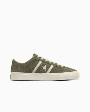 Converse One Star Academy Pro Suede Men Skate Shoes Dark Green / Black NZ | C-49081539