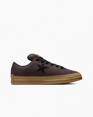 Converse One Star Puff Men Skate Shoes Burgundy / Black NZ | C-75264939