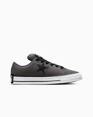 Converse One Star Puff Men Skate Shoes Black / White NZ | C-61043789