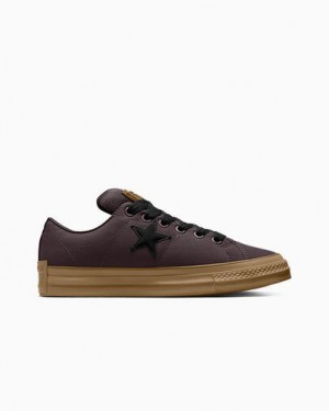 Converse One Star Puff Women Skate Shoes Burgundy / Black NZ | C-65418029