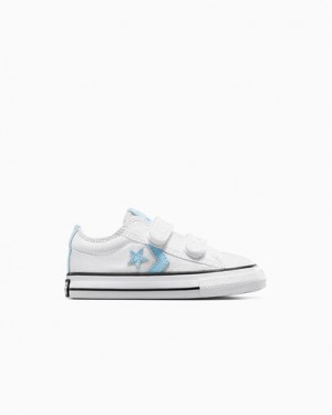 Converse Star Player 76 Kids' Sneakers White / Blue / White NZ | C-02574189