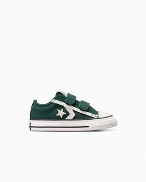 Converse Star Player 76 Luxe Kids' Sneakers Green / White / Black NZ | C-51248079