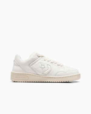 Converse Weapon Mono Leather Men Basketball Shoes White / Beige NZ | C-83125049