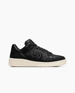Converse Weapon Mono Leather Men Basketball Shoes Black / Beige White NZ | C-78395029