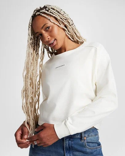 Converse Boxy Women T Shirts White NZ | C-76532109
