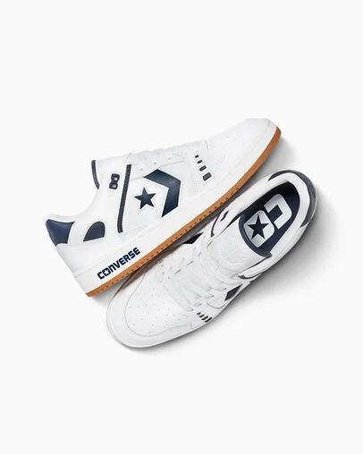 Converse CONS AS-1 Pro Women Skate Shoes White / Navy NZ | C-21089649