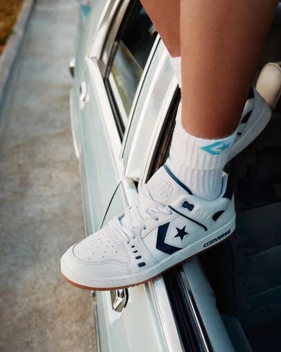 Converse CONS AS-1 Pro Women Skate Shoes White / Navy NZ | C-21089649