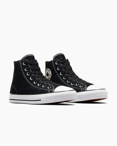 Converse CONS Chuck Taylor All Star Pro Suede Men Skate Shoes Black / White NZ | C-83506299