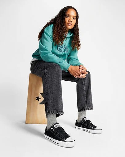 Converse CONS Chuck Taylor All Star Pro Suede Women Skate Shoes Black / White NZ | C-94368709