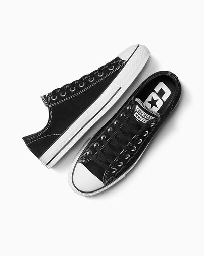 Converse CONS Chuck Taylor All Star Pro Suede Men Skate Shoes Black / White NZ | C-73241069