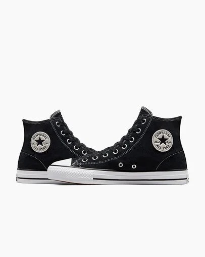 Converse CONS Chuck Taylor All Star Pro Suede Men Skate Shoes Black / White NZ | C-57491839