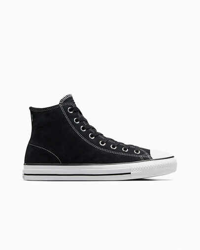 Converse CONS Chuck Taylor All Star Pro Suede Women Skate Shoes Black / White NZ | C-26417839