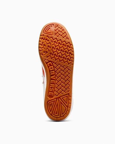 Converse CONS Fastbreak Pro Leather Men Skate Shoes White / Orange NZ | C-65893479