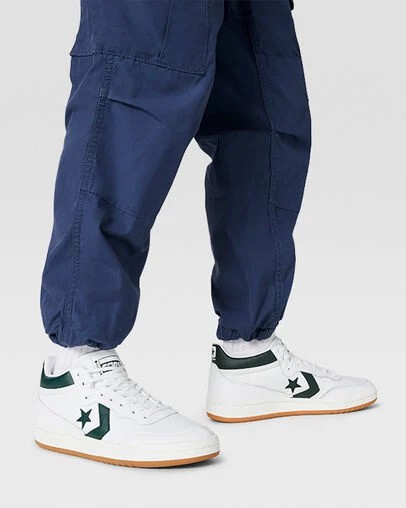 Converse CONS Fastbreak Pro Leather Men Skate Shoes White / Deep Turquoise NZ | C-05463299