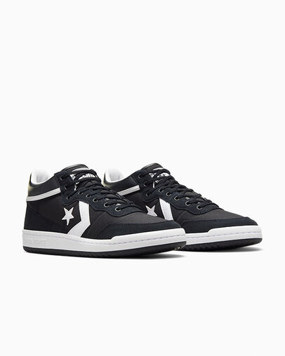 Converse CONS Fastbreak Pro Leather & Suede Men Skate Shoes Black / White NZ | C-60934289
