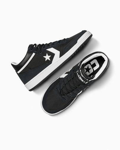 Converse CONS Fastbreak Pro Leather & Suede Men Skate Shoes Black / White NZ | C-60934289