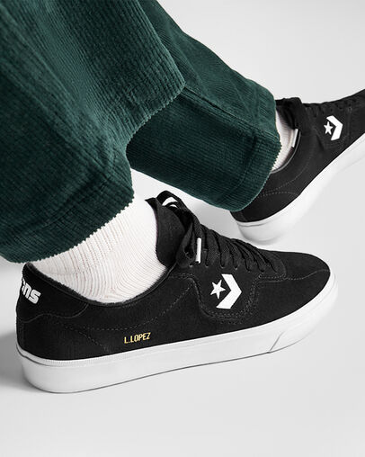 Converse CONS Louie Lopez Pro Suede Men Skate Shoes Black / White NZ | C-74651209
