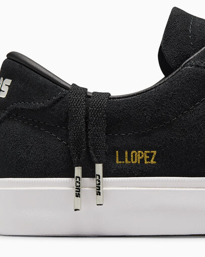 Converse CONS Louie Lopez Pro Suede Men Skate Shoes Black / White NZ | C-74651209