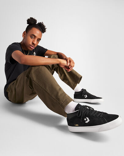 Converse CONS Louie Lopez Pro Suede and Leather Men Skate Shoes Black / White NZ | C-51239809
