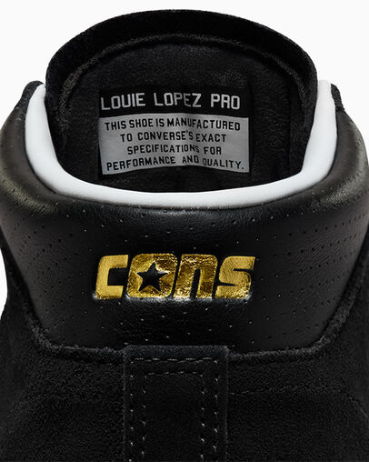 Converse CONS Louie Lopez Pro Suede and Leather Men Skate Shoes Black / White NZ | C-51239809