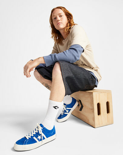 Converse CONS One Star Academy Pro Suede Men Skate Shoes Blue NZ | C-01234799