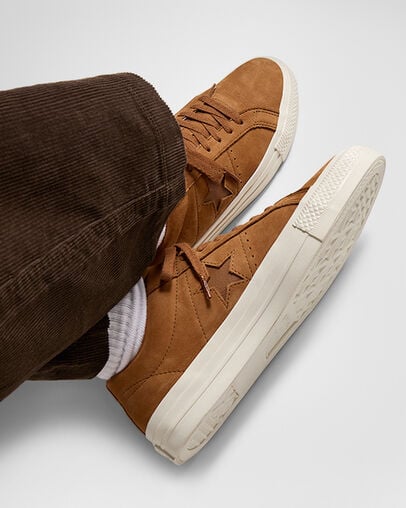 Converse CONS One Star Pro Nubuck Men Skate Shoes Brown NZ | C-54271639