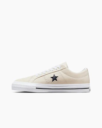 Converse CONS One Star Pro Suede Men Skate Shoes White / Black NZ | C-17284369