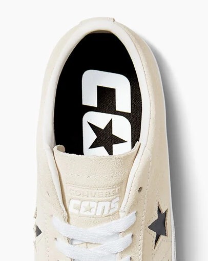 Converse CONS One Star Pro Suede Men Skate Shoes White / Black NZ | C-17284369