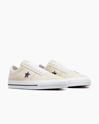 Converse CONS One Star Pro Suede Men Skate Shoes White / Black NZ | C-17284369