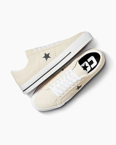 Converse CONS One Star Pro Suede Men Skate Shoes White / Black NZ | C-17284369