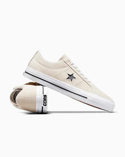 Converse CONS One Star Pro Suede Men Skate Shoes White / Black NZ | C-17284369