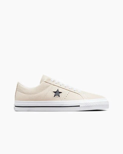 Converse CONS One Star Pro Suede Men Skate Shoes White / Black NZ | C-17284369