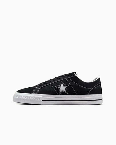 Converse CONS One Star Pro Suede Men Skate Shoes Black / White NZ | C-81406739
