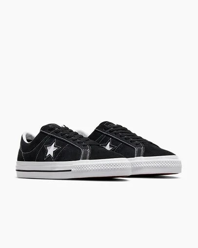 Converse CONS One Star Pro Suede Men Skate Shoes Black / White NZ | C-81406739