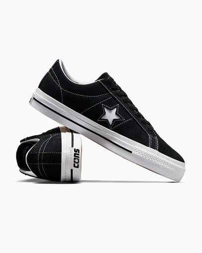 Converse CONS One Star Pro Suede Men Skate Shoes Black / White NZ | C-81406739