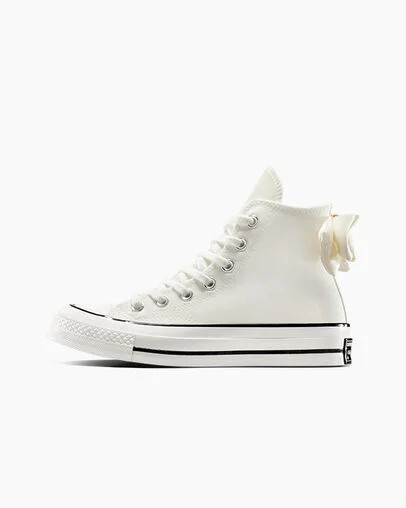 Converse Chuck 70 Bows Women Sneakers White / Black NZ | C-35298019