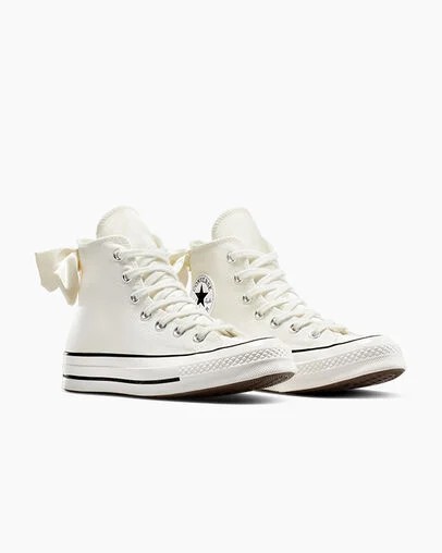 Converse Chuck 70 Bows Women Sneakers White / Black NZ | C-35298019