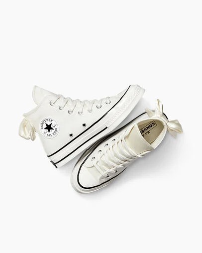 Converse Chuck 70 Bows Women Sneakers White / Black NZ | C-35298019