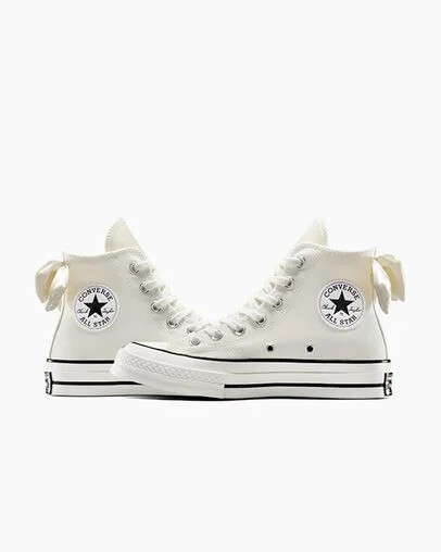 Converse Chuck 70 Bows Women Sneakers White / Black NZ | C-35298019
