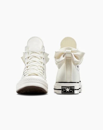 Converse Chuck 70 Bows Women Sneakers White / Black NZ | C-35298019