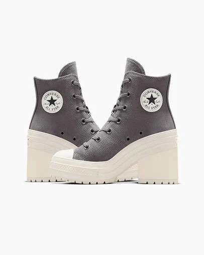 Converse Chuck 70 De Luxe Heel Women Platform Shoes Grey NZ | C-69572419