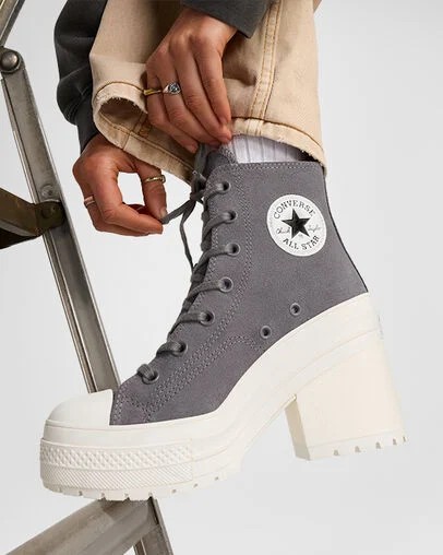 Converse Chuck 70 De Luxe Heel Women Platform Shoes Grey NZ | C-69572419