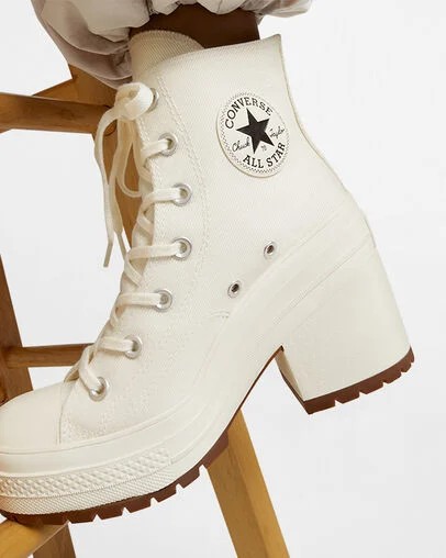 Converse Chuck 70 De Luxe Heel Women Sneakers White / Black NZ | C-17945029
