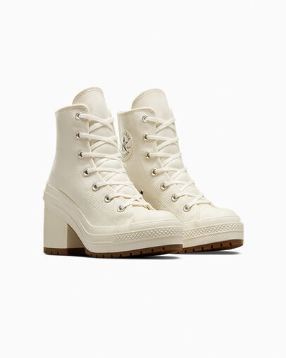 Converse Chuck 70 De Luxe Heel Women Sneakers White / Black NZ | C-17945029