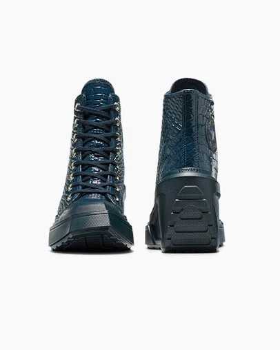 Converse Chuck 70 De Luxe Wedge Women Platform Shoes Blue / Gold NZ | C-97530249
