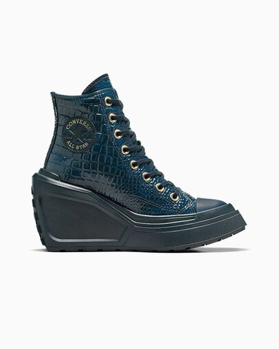 Converse Chuck 70 De Luxe Wedge Women Platform Shoes Blue / Gold NZ | C-97530249