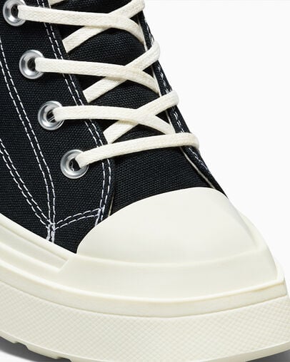 Converse Chuck 70 De Luxe Wedge Women Sneakers Black NZ | C-41306589