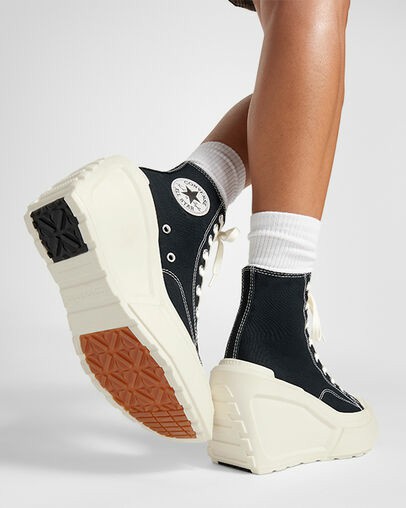 Converse Chuck 70 De Luxe Wedge Women Sneakers Black NZ | C-41306589