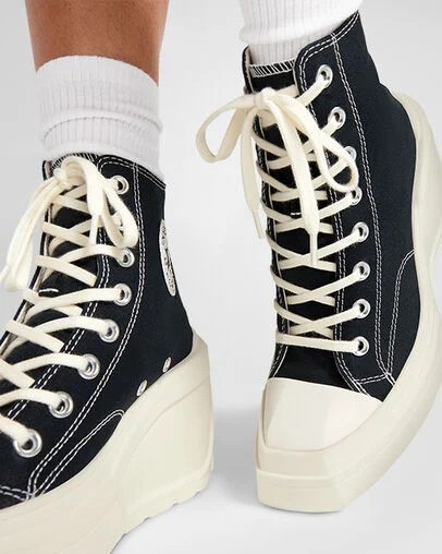 Converse Chuck 70 De Luxe Wedge Women Sneakers Black NZ | C-41306589
