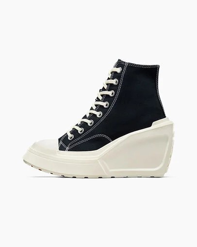 Converse Chuck 70 De Luxe Wedge Women Sneakers Black NZ | C-41306589